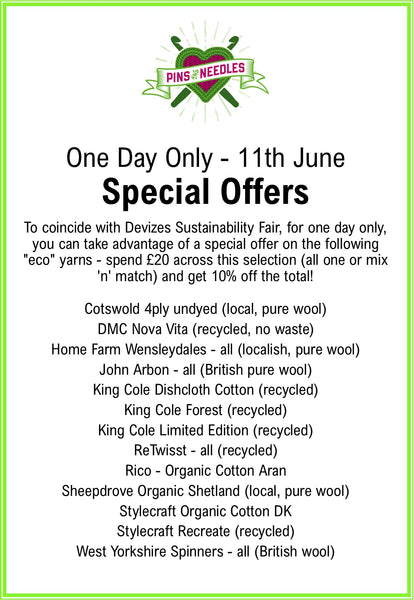 ONE DAY ONLY SPECIAL OFFER! Saturday 11th June