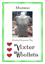 Load image into Gallery viewer, "Murano" crochet pattern by Vixter Woolista