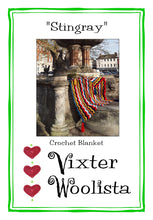 Load image into Gallery viewer, "Stingray" Crochet Blanket pattern by Vixter Woolista