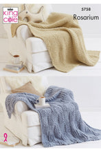 Load image into Gallery viewer, Knitting pattern - King Cole 5758 Rosarium - throws and runners
