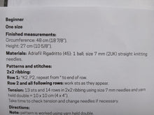 Load image into Gallery viewer, &quot;Kabuki&quot; knitting pattern by Adriafil
