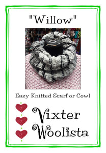 "Willow" - easy knitting pattern by Vixter Woolista
