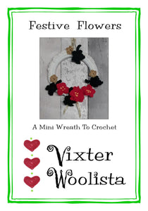 "Festive Flowers" Mini Wreath Crochet Kit