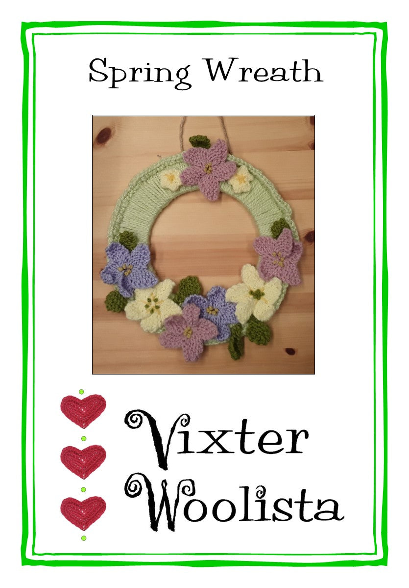 Spring Wreath - knitting pattern by Vixter Woolista