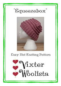 "Squeezebox" knitting pattern by Vixter Woolista