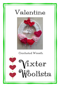 Valentine Wreath crochet pattern by Vixter Woolista